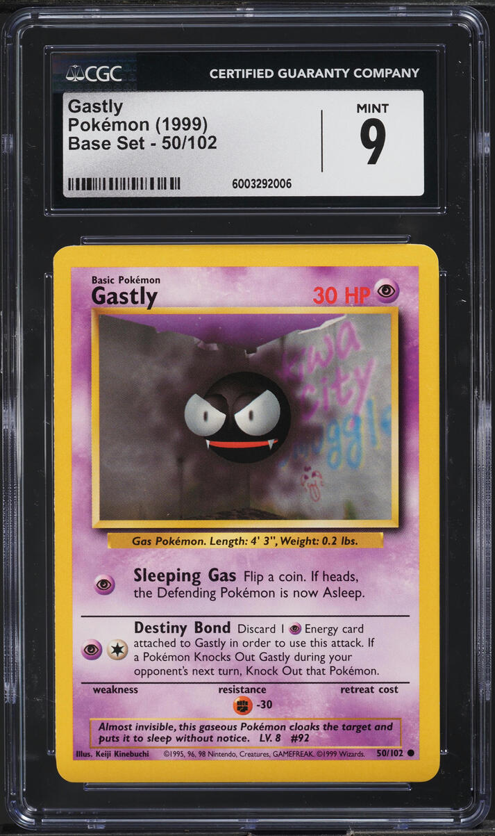1999 Pokemon Base Set Gastly #50 CGC 9 MINT