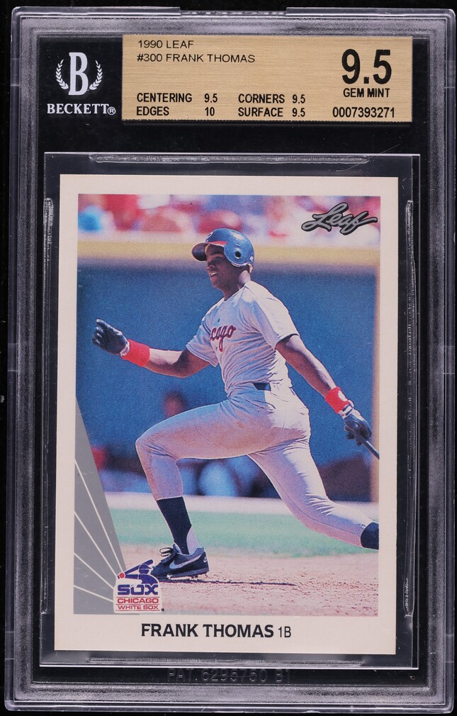 1990 Leaf Frank Thomas ROOKIE #300 BGS 9.5 GEM MINT