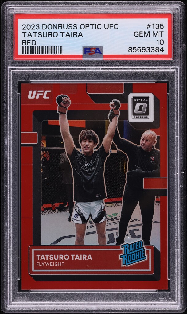 2023 Donruss Optic UFC Red Tatsuro Taira ROOKIE /199 #135 PSA 10 GEM MINT