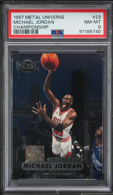 1997 Metal Universe Championship Michael Jordan #23 PSA 8 NM-MT on