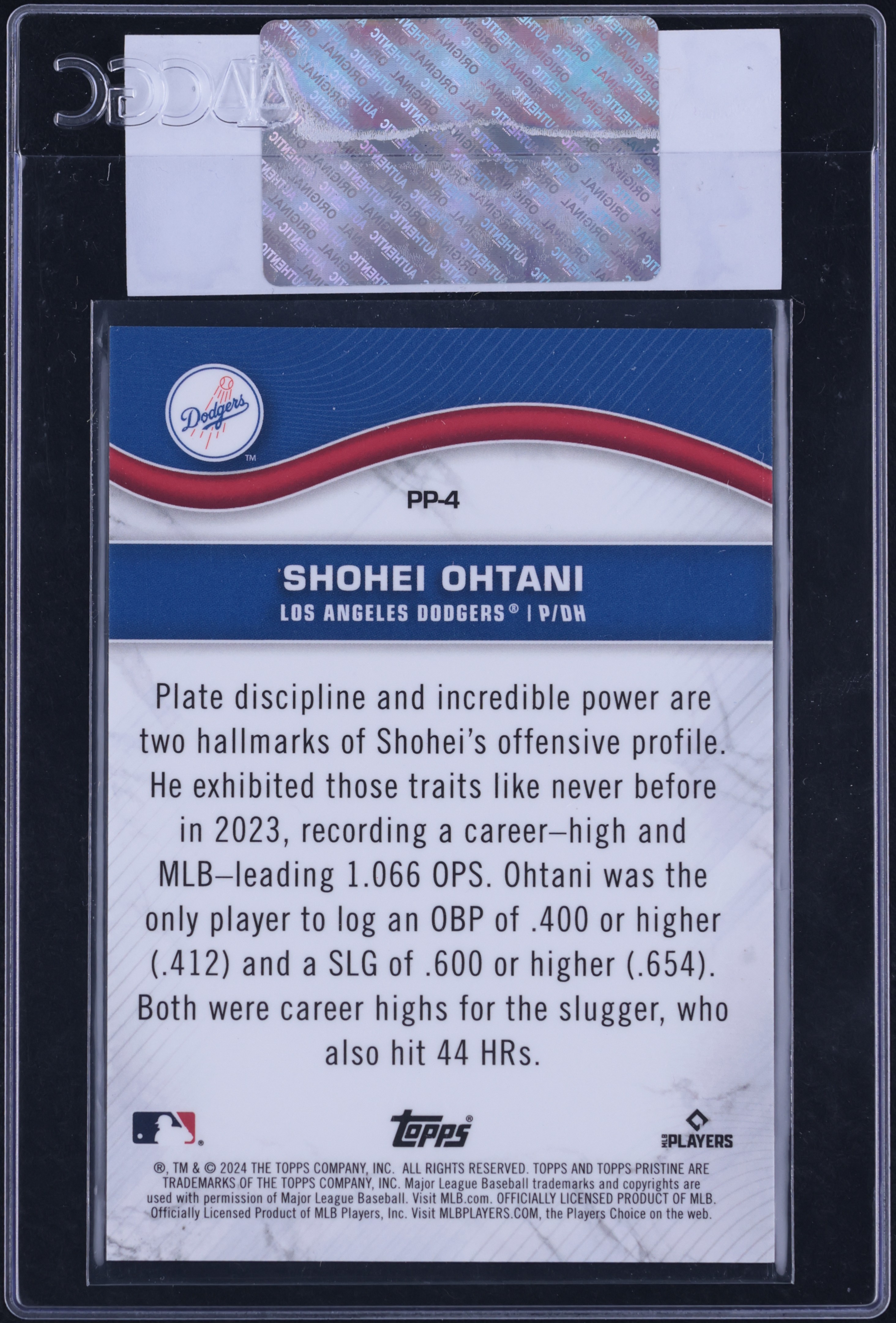 2024 Topps Pristine SuperFractor Shohei Ohtani 1/1 #PP-4 CGC AUTH