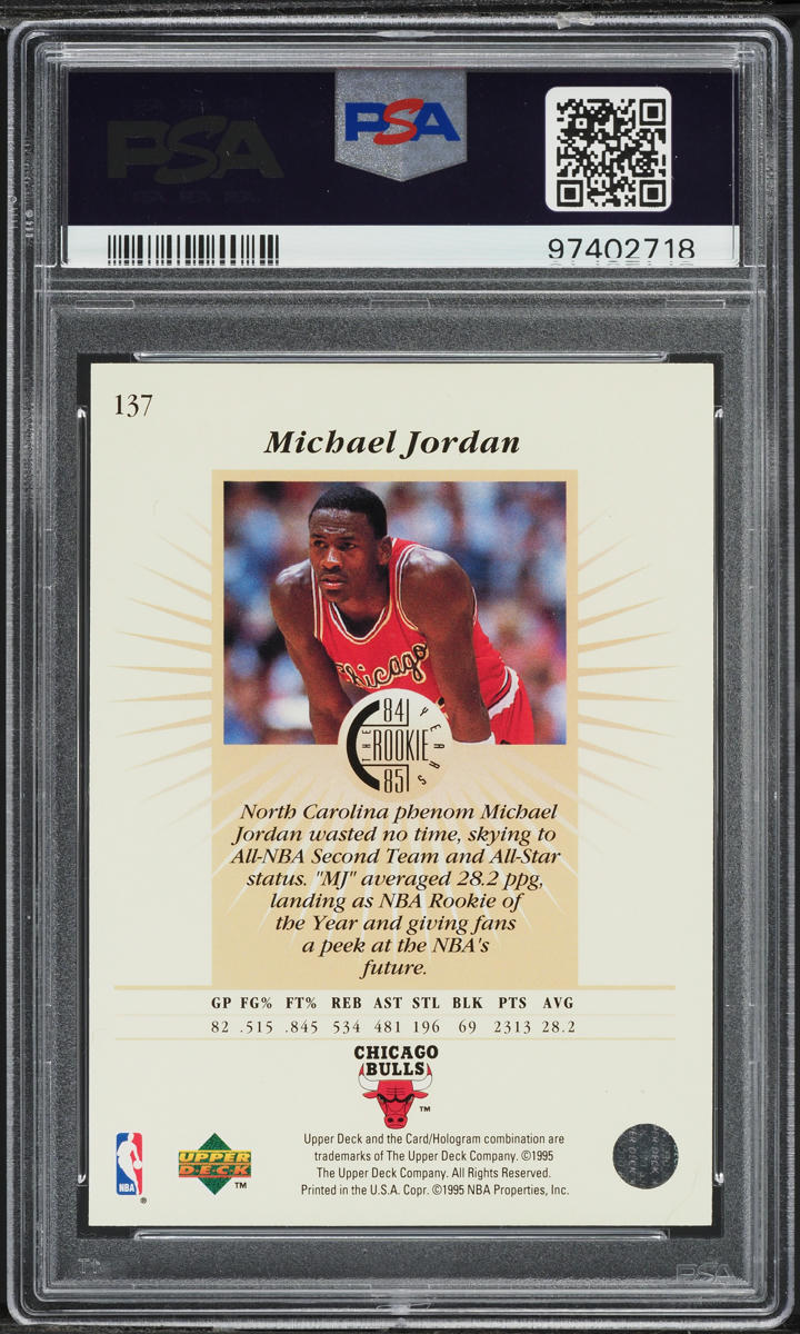 1995 Upper Deck Basketball Michael Jordan #137 PSA 5 EX