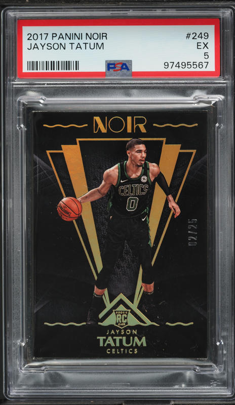 2017 Panini Noir Jayson Tatum ROOKIE /25 #249 PSA 5 EX on Fanatics
