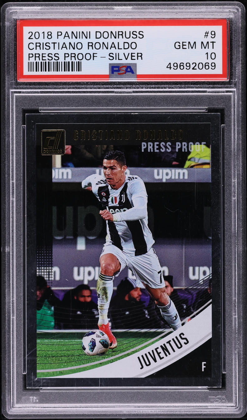 2018 Donruss Press Proof Silver Cristiano Ronaldo #9 PSA 10 GEM MINT