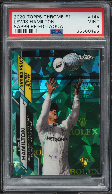 2020 Topps Chrome Formula 1 Sapphire Edition Lewis Hamilton #1 PSA