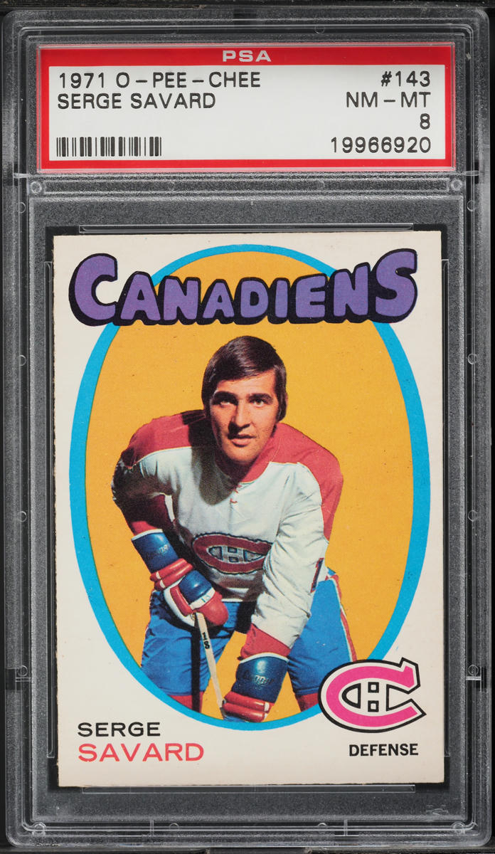 1971 O-Pee-Chee Hockey Serge Savard #143 PSA 8 NM-MT