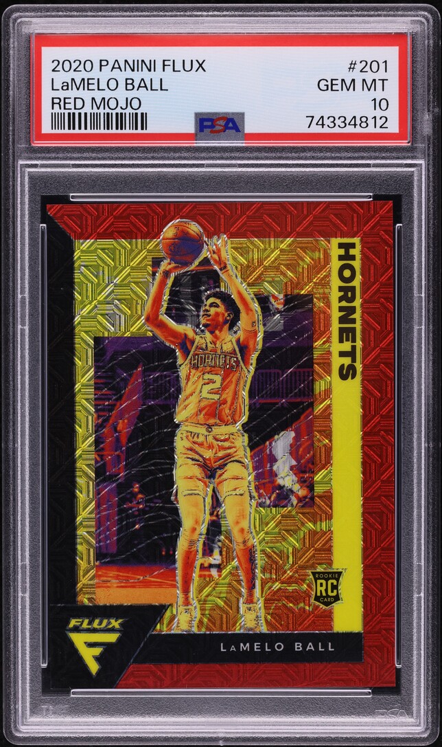 2020 Panini Flux Basketball Red Mojo LaMelo Ball #201 PSA 10