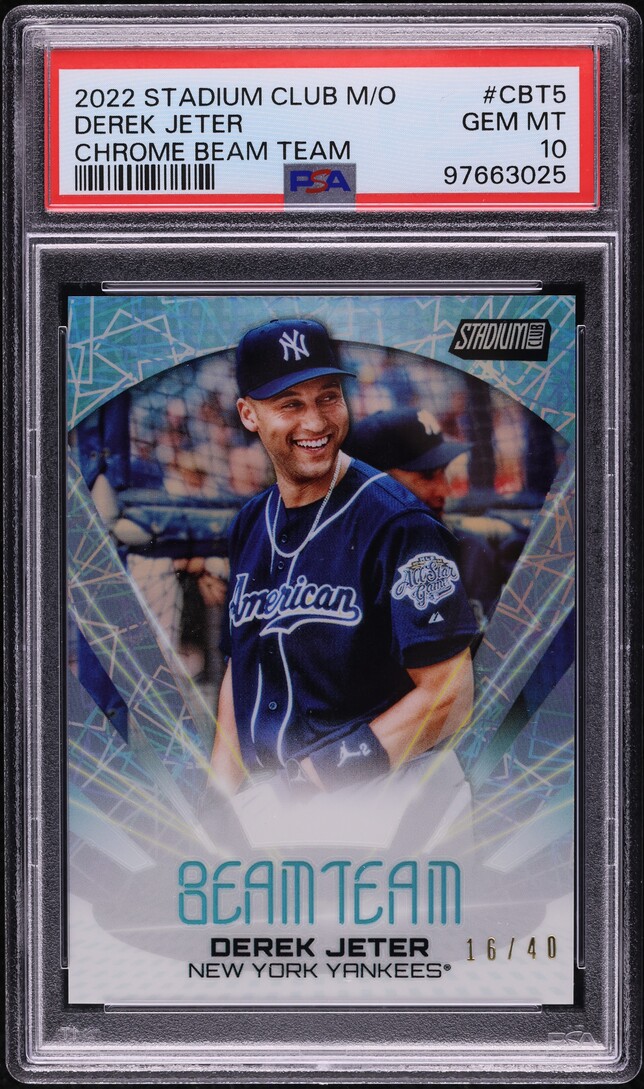 2022 Stadium Club Members Only Chrome Beam Team Derek Jeter /40 #CBT5 PSA 10 GEM MINT