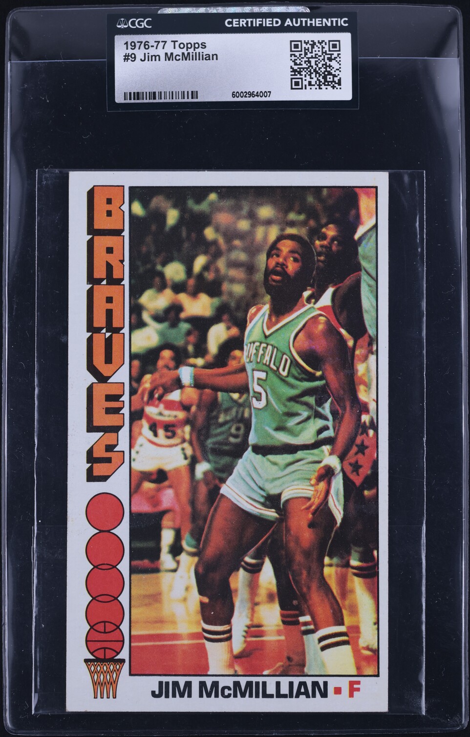 1976 Topps Basketball Jim McMillian #9 CGC AUTH