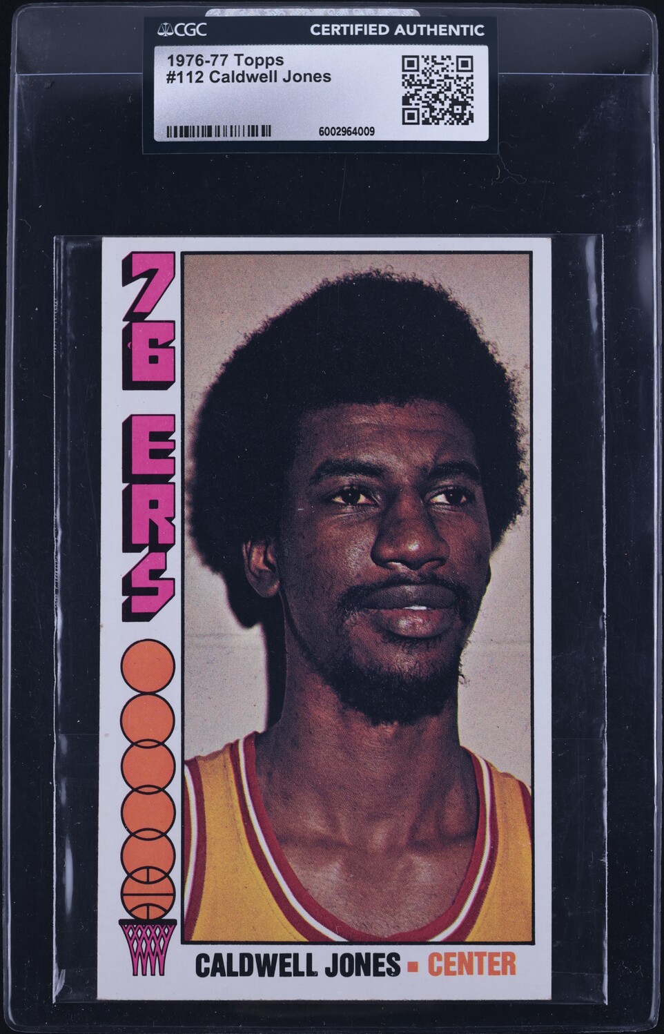1976 Topps Basketball Caldwell Jones #112 CGC AUTH