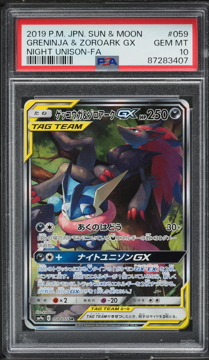 2019 Pokemon Japanese SM Night Unison Alt Art Greninja & Zoroark
