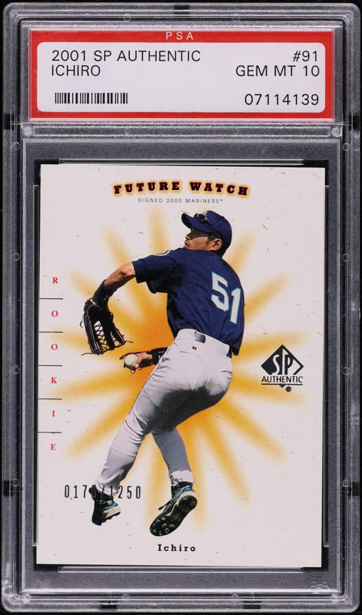 2001 Bowman Draft Picks Ichiro Suzuki ROOKIE #BDP84 PSA 10 GEM