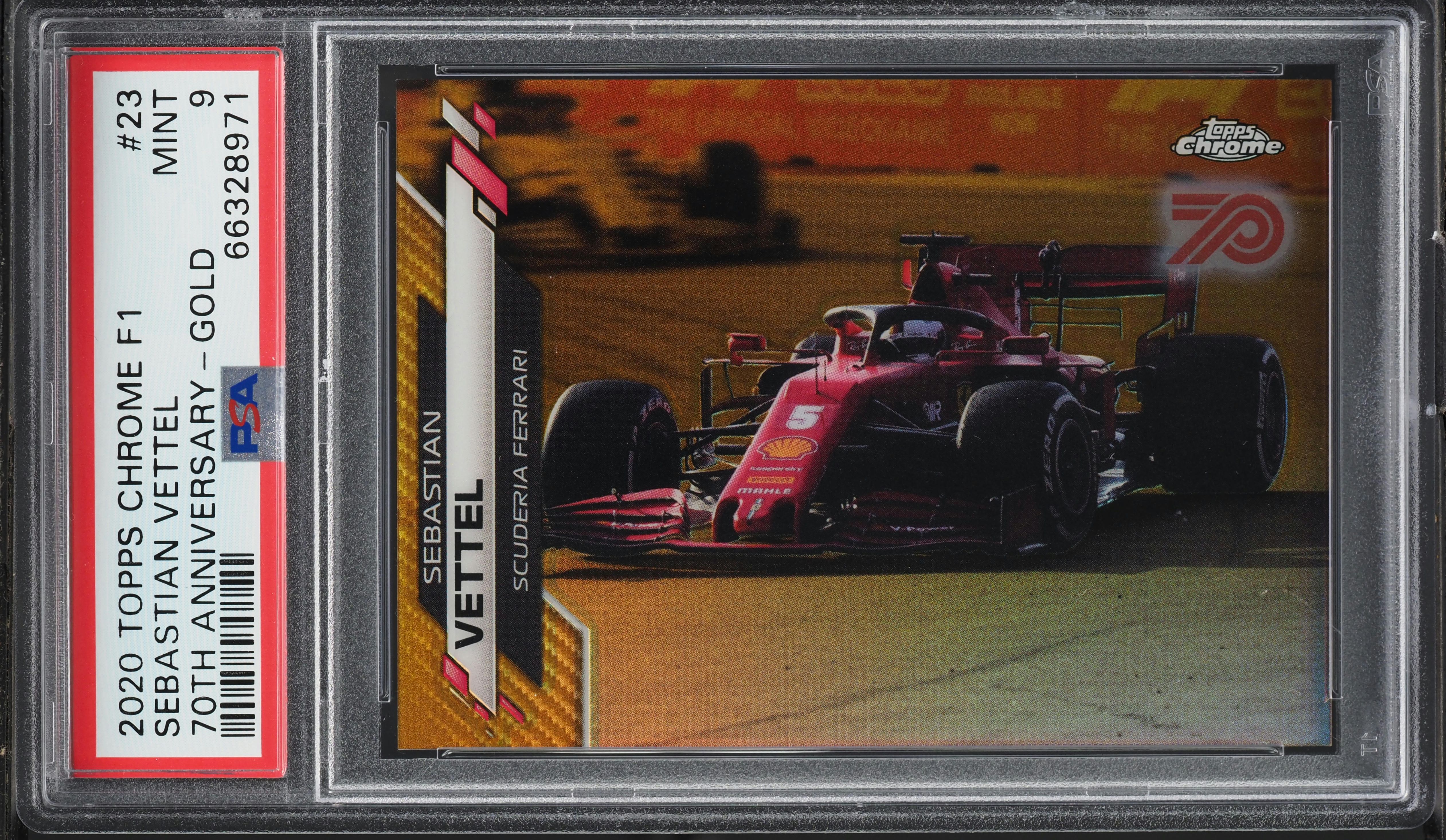 2020 Topps Chrome Formula 1 F1 70th Anniversary Gold Sebastian