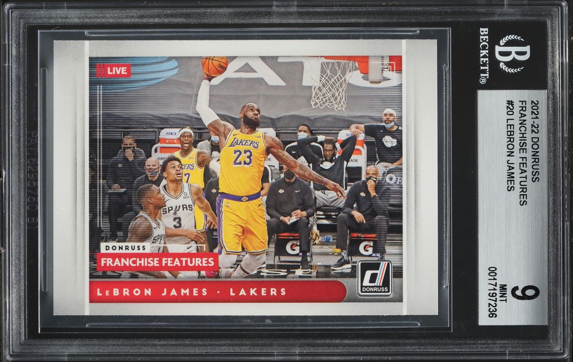 2021 Donruss Franchise Features LeBron James #20 BGS 9 MINT