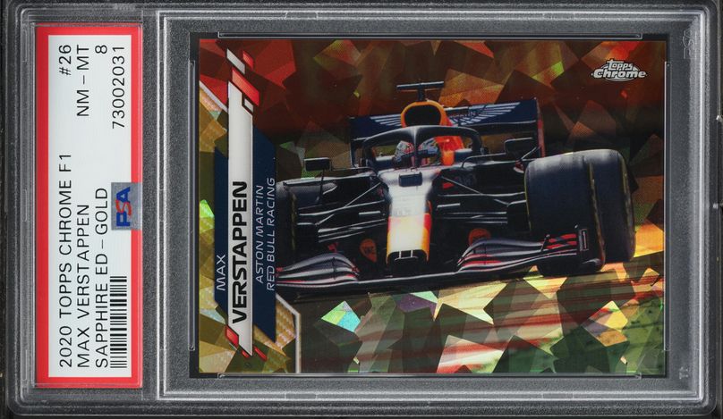 2020 Topps Chrome Formula 1 Sapphire Padparadscha Max Verstappen 1