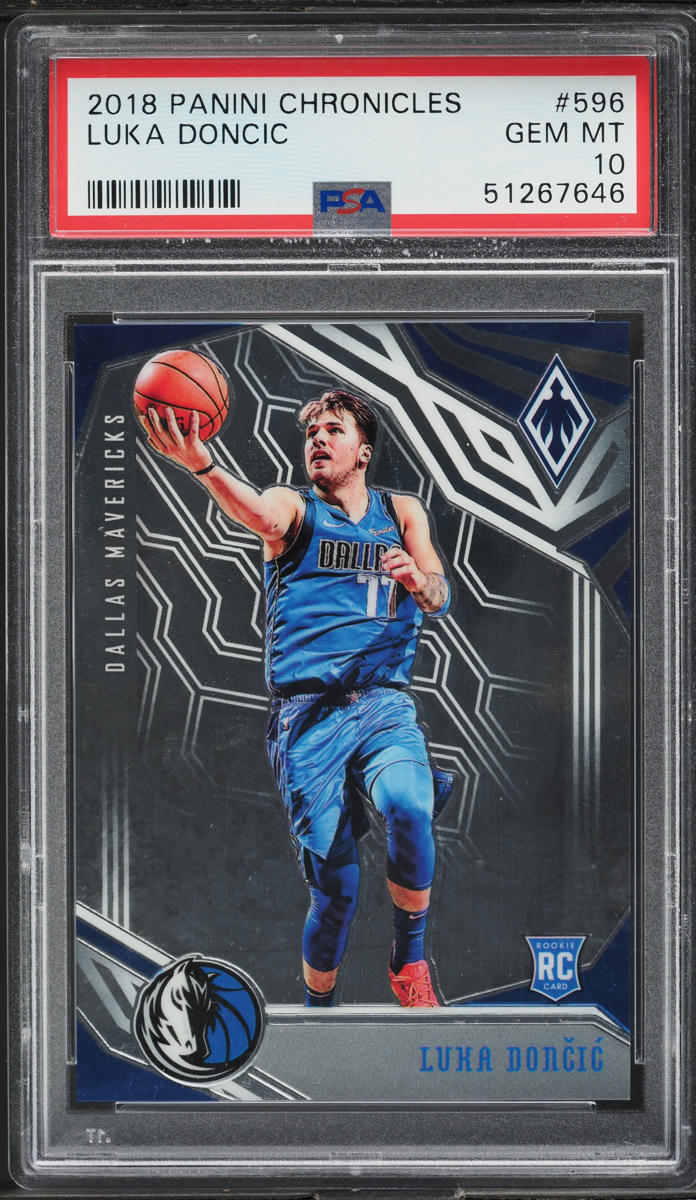 2018 Panini Chronicles Phoenix Luka Doncic ROOKIE #596 PSA 10 GEM