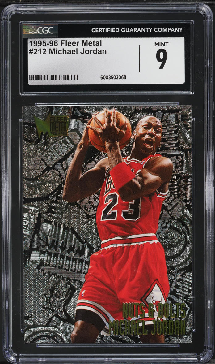 1995 Metal Basketball Michael Jordan #212 CGC 9 MINT