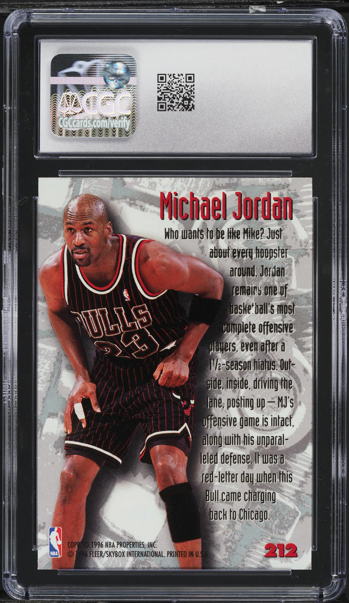 1995 Metal Basketball Michael Jordan #212 CGC 9 MINT
