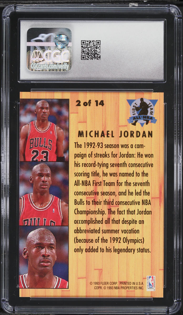 1993 Ultra All-NBA Team Michael Jordan #2 CGC 8 NM-MT