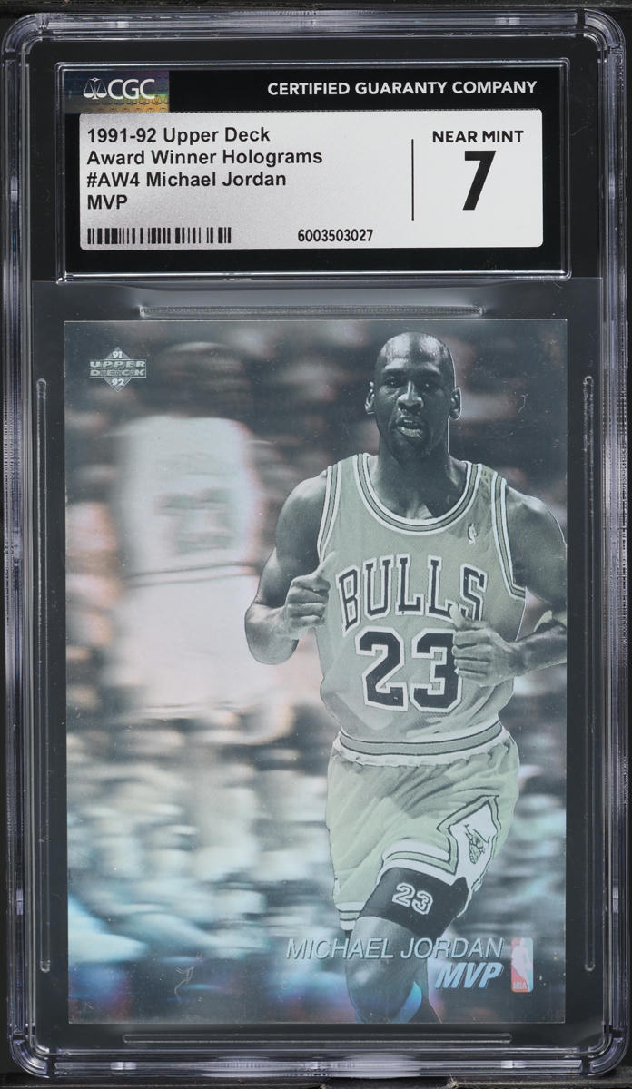 1991 Upper Deck MVP Award Winner Holograms Michael Jordan #AW4 CGC 7 NRMT