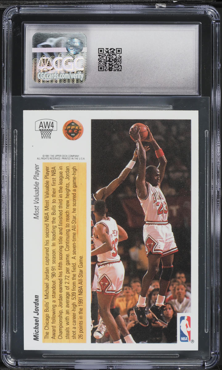 1991 Upper Deck MVP Award Winner Holograms Michael Jordan #AW4 CGC 7 NRMT