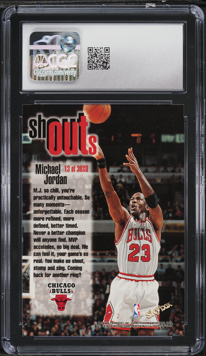 1998 Hoops Shout Outs Michael Jordan #13 CGC 10 GEM MINT