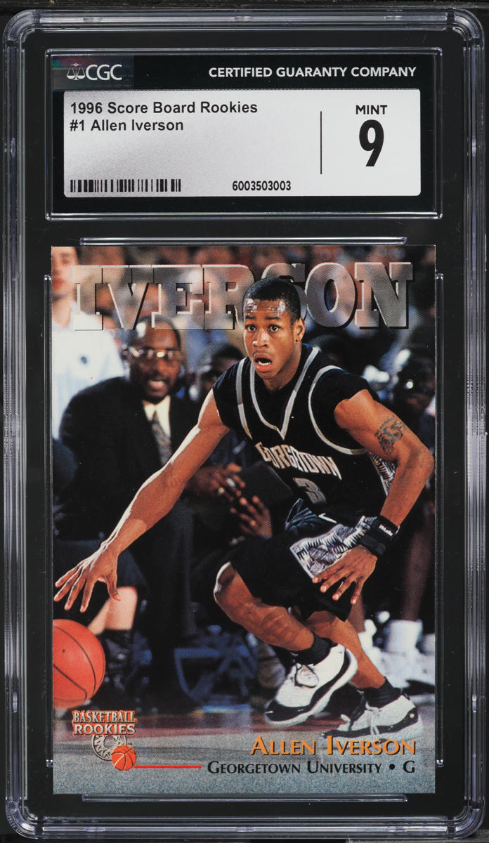 1996 Score Board Allen Iverson ROOKIE #1 CGC 9 MINT