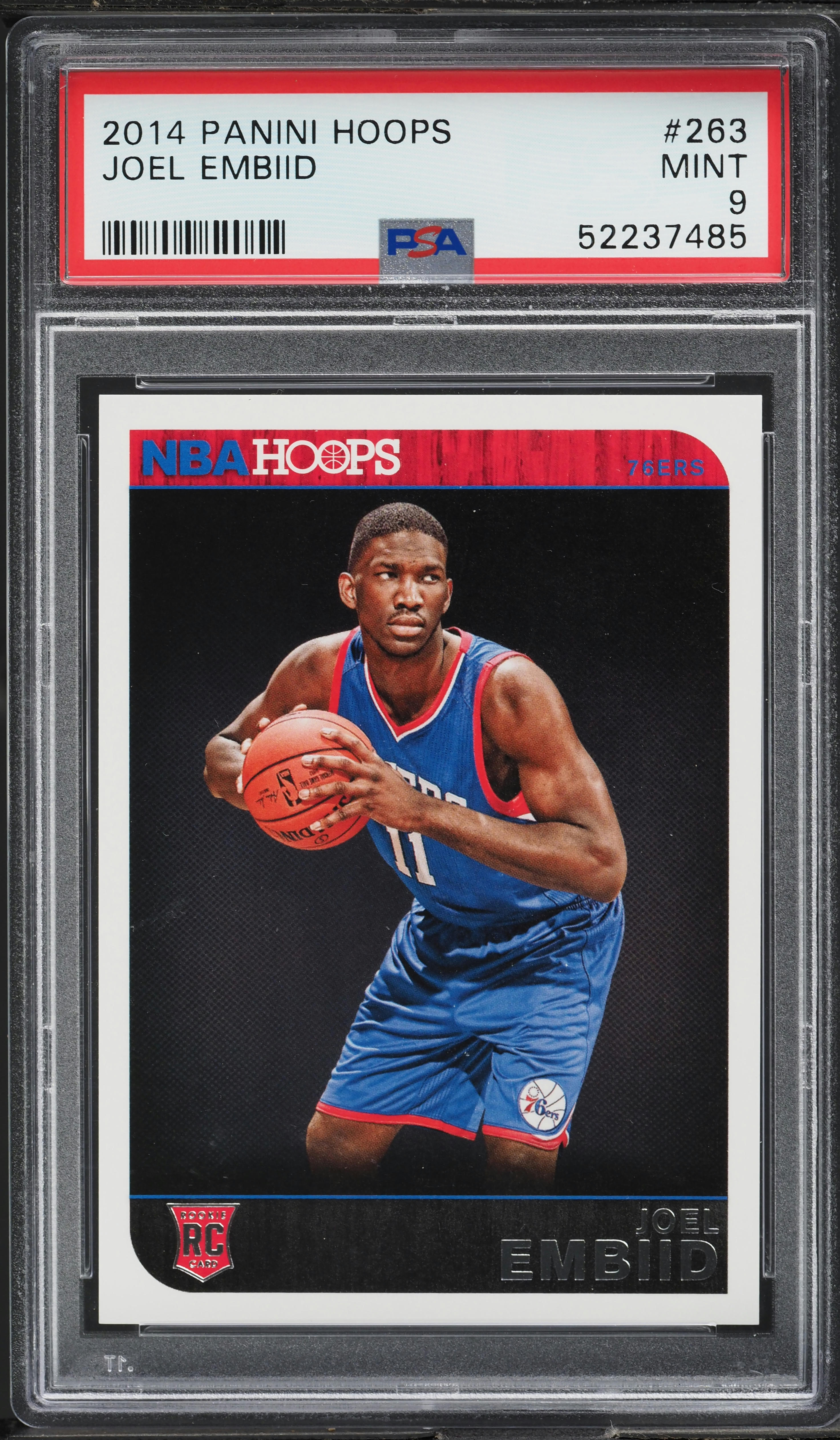 2014 Hoops Joel Embiid ROOKIE #263 PSA 9 MINT on Fanatics Collect