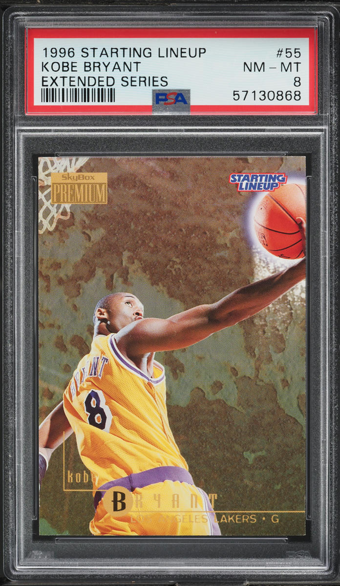 1996 Kenner Starting Lineup Extended Series Kobe Bryant ROOKIE #55 PSA 8 NM-MT