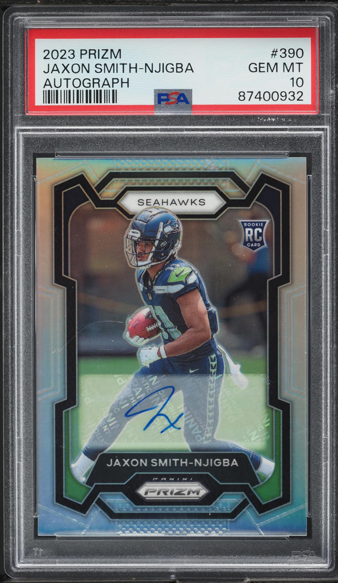 2023 Panini Prizm Silver Jaxon Smith-Njigba ROOKIE AUTO #390 PSA