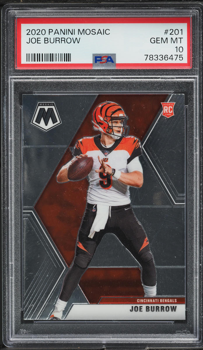 2020 Panini Mosaic Joe Burrow ROOKIE #201 PSA 10 GEM MINT on