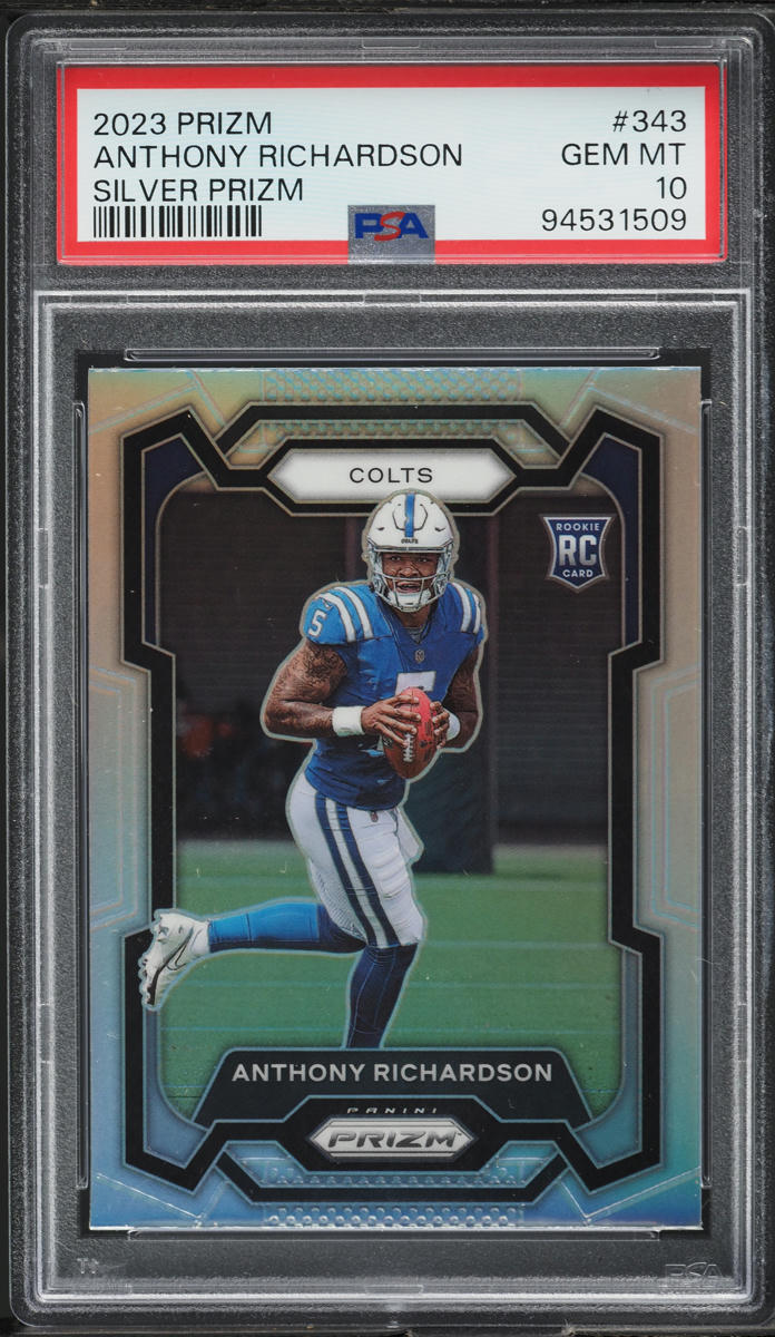 2023 Panini Prizm Silver Anthony Richardson ROOKIE #343 PSA 10 GEM MINT