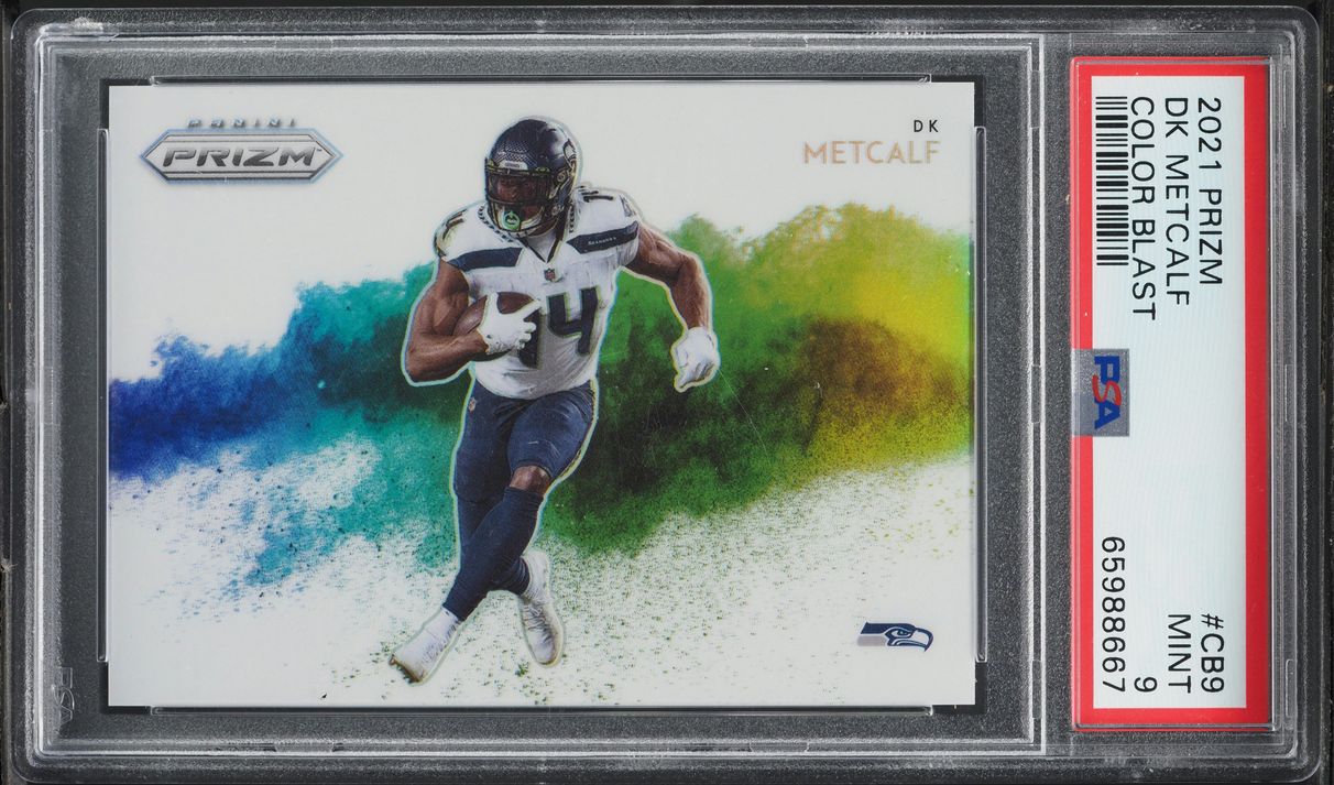 2021 Panini Prizm Color Blast DK Metcalf #CB9 PSA 9 MINT