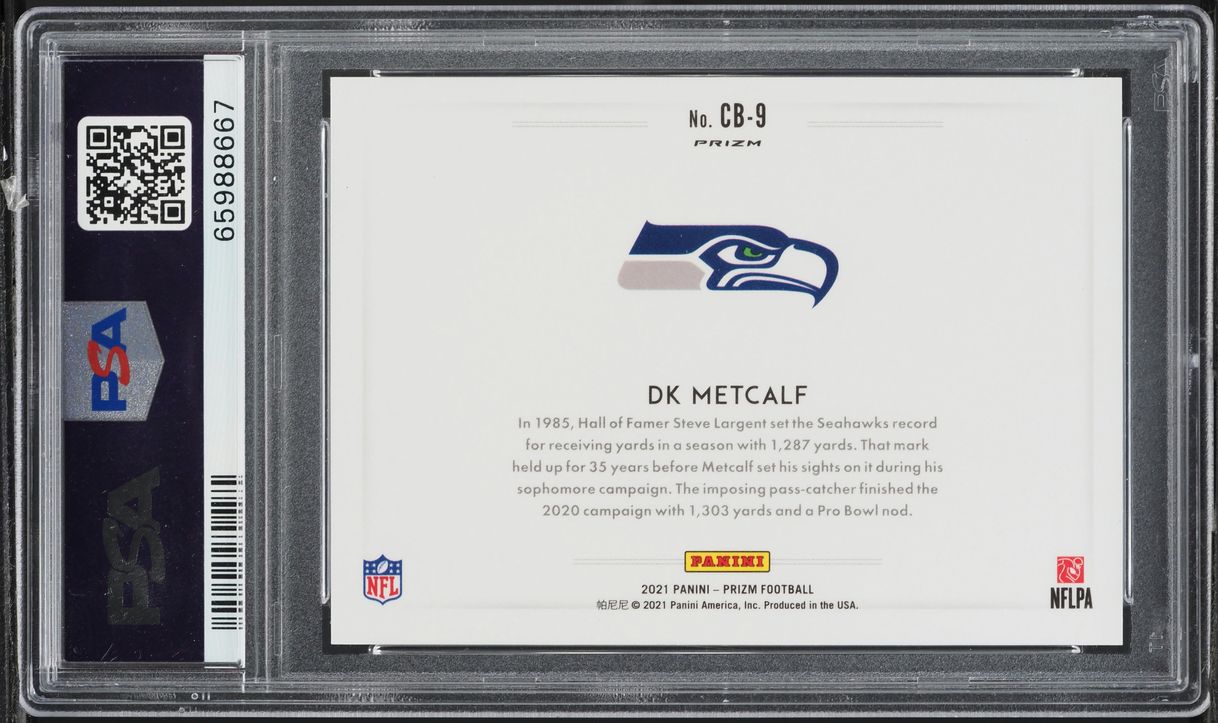 2021 Panini Prizm Color Blast DK Metcalf #CB9 PSA 9 MINT