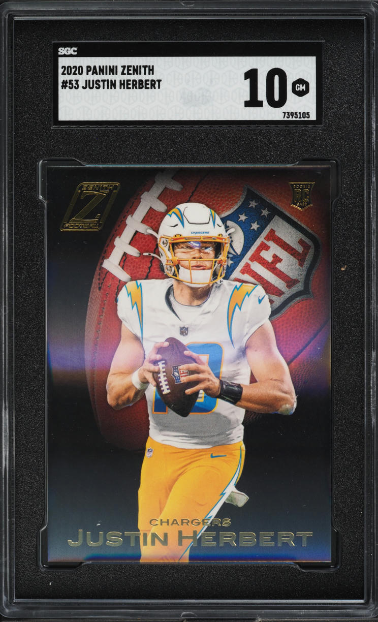 2020 Panini Zenith Justin Herbert ROOKIE #53 SGC 10 GEM MINT