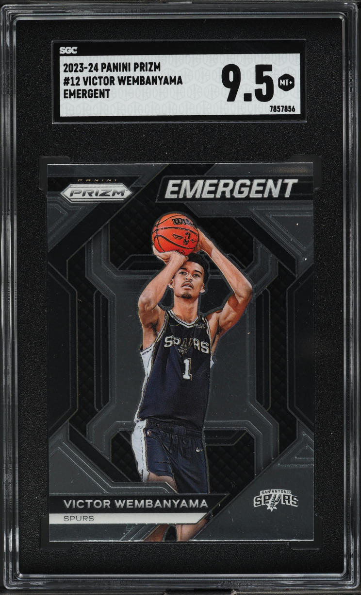 2023 Panini Prizm Emergent Victor Wembanyama ROOKIE #12 SGC 9.5 MINT+