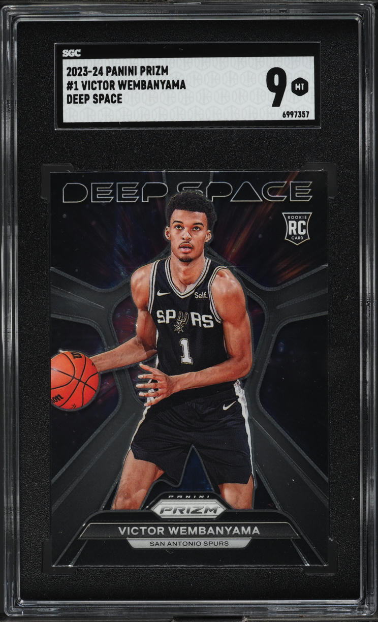 2023 Panini Prizm Deep Space Victor Wembanyama ROOKIE #1 SGC 9 MINT