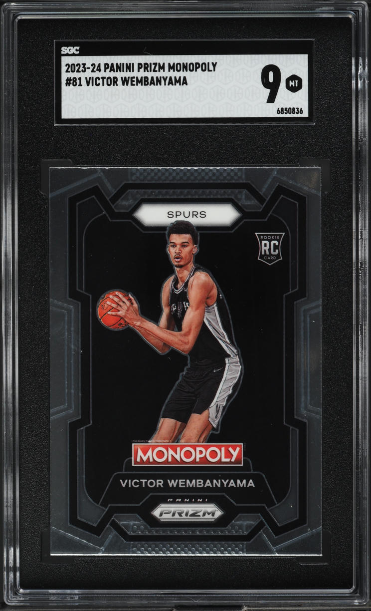 2023 Panini Prizm Monopoly Victor Wembanyama ROOKIE #81 SGC 9 MINT