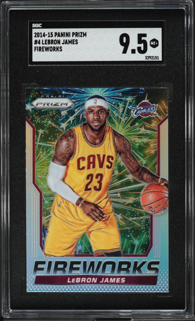 2014 Panini Prizm Fireworks LeBron James #4 SGC 9.5 MINT+