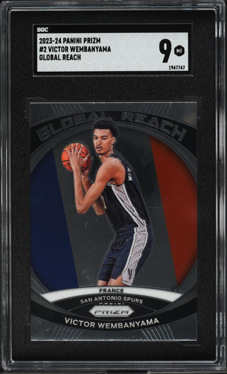2023 Panini Prizm Global Reach Victor Wembanyama ROOKIE #2 SGC 9 MINT