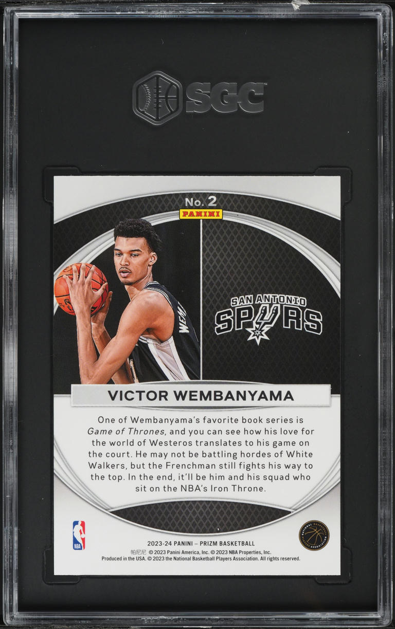 2023 Panini Prizm Global Reach Victor Wembanyama ROOKIE #2 SGC 9 MINT