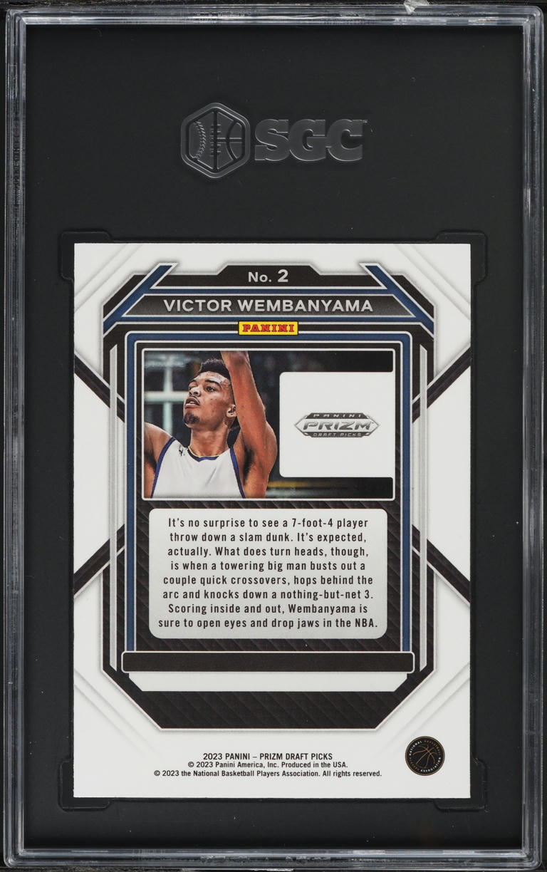 2023 Panini Prizm Draft Victor Wembanyama ROOKIE #2 SGC 8.5 NM-MT+