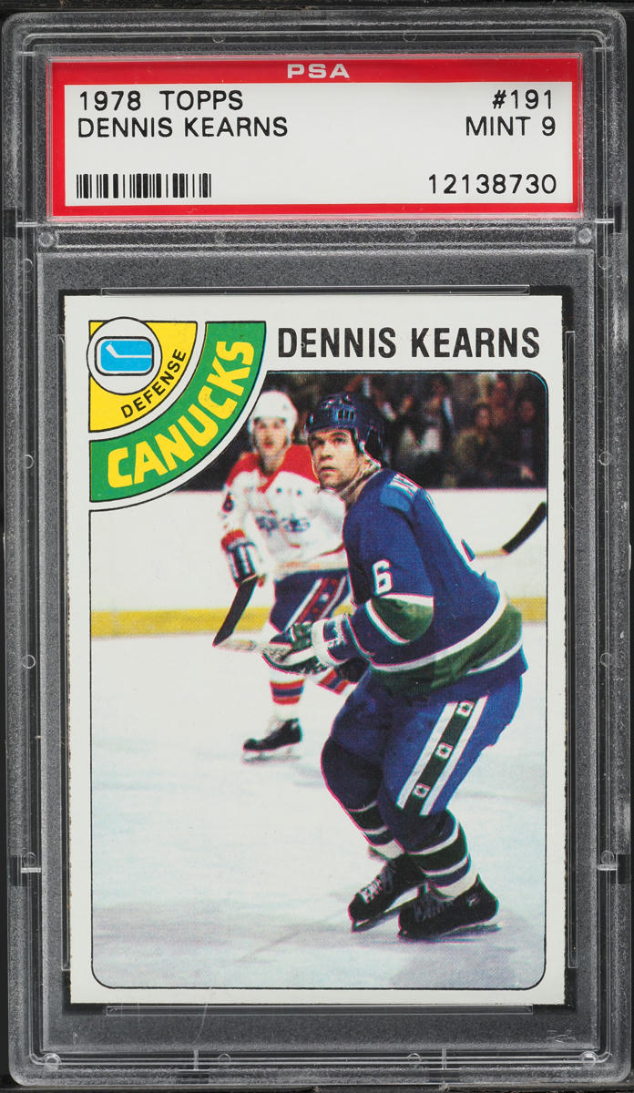 1978 Topps Hockey Dennis Kearns #191 PSA 9 MINT