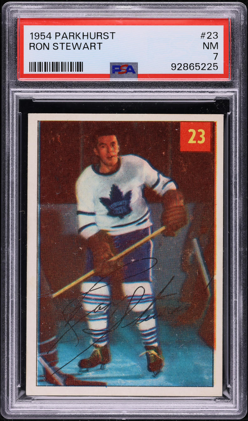 1954 Parkhurst Ron Stewart #23 PSA 7 NRMT