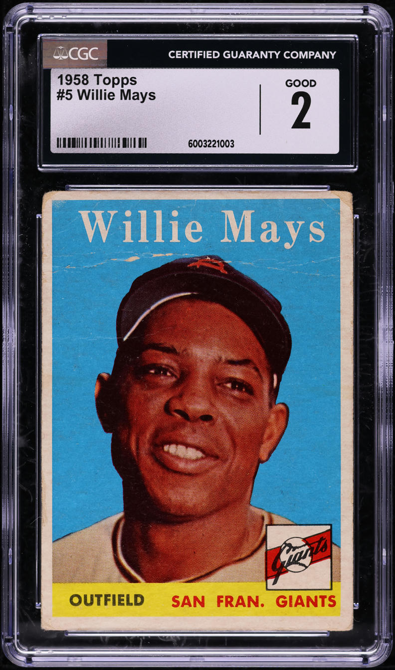 1958 Topps Willie Mays #5 CGC 2 GD
