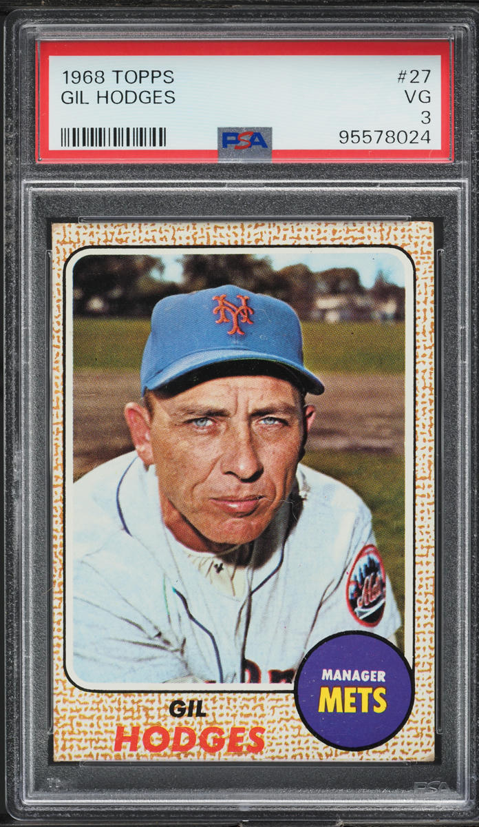 1968 Topps Gil Hodges #27 PSA 3 VG