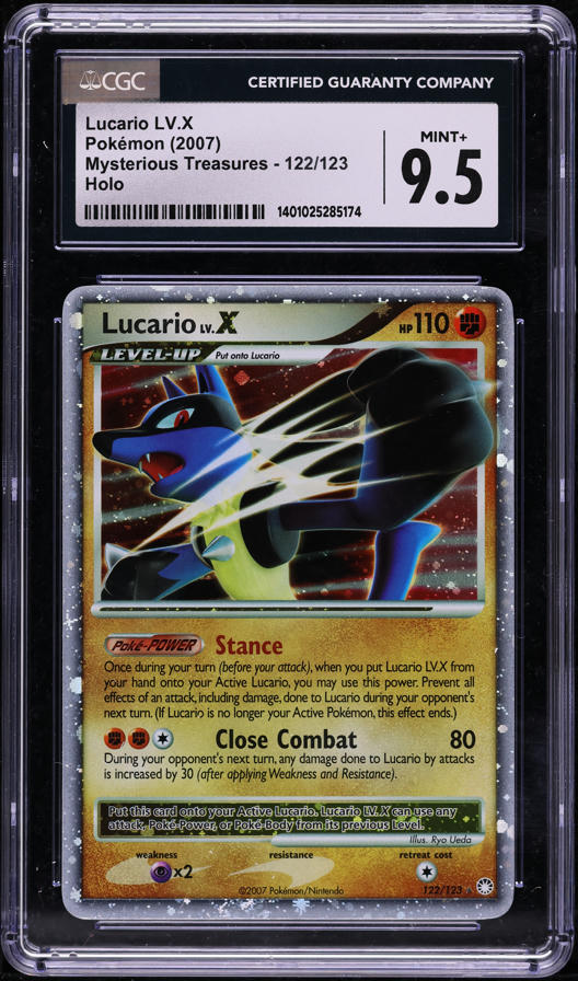 2007 Pokemon Diamond & Pearl Mysterious Treasures Holo Lucario LV