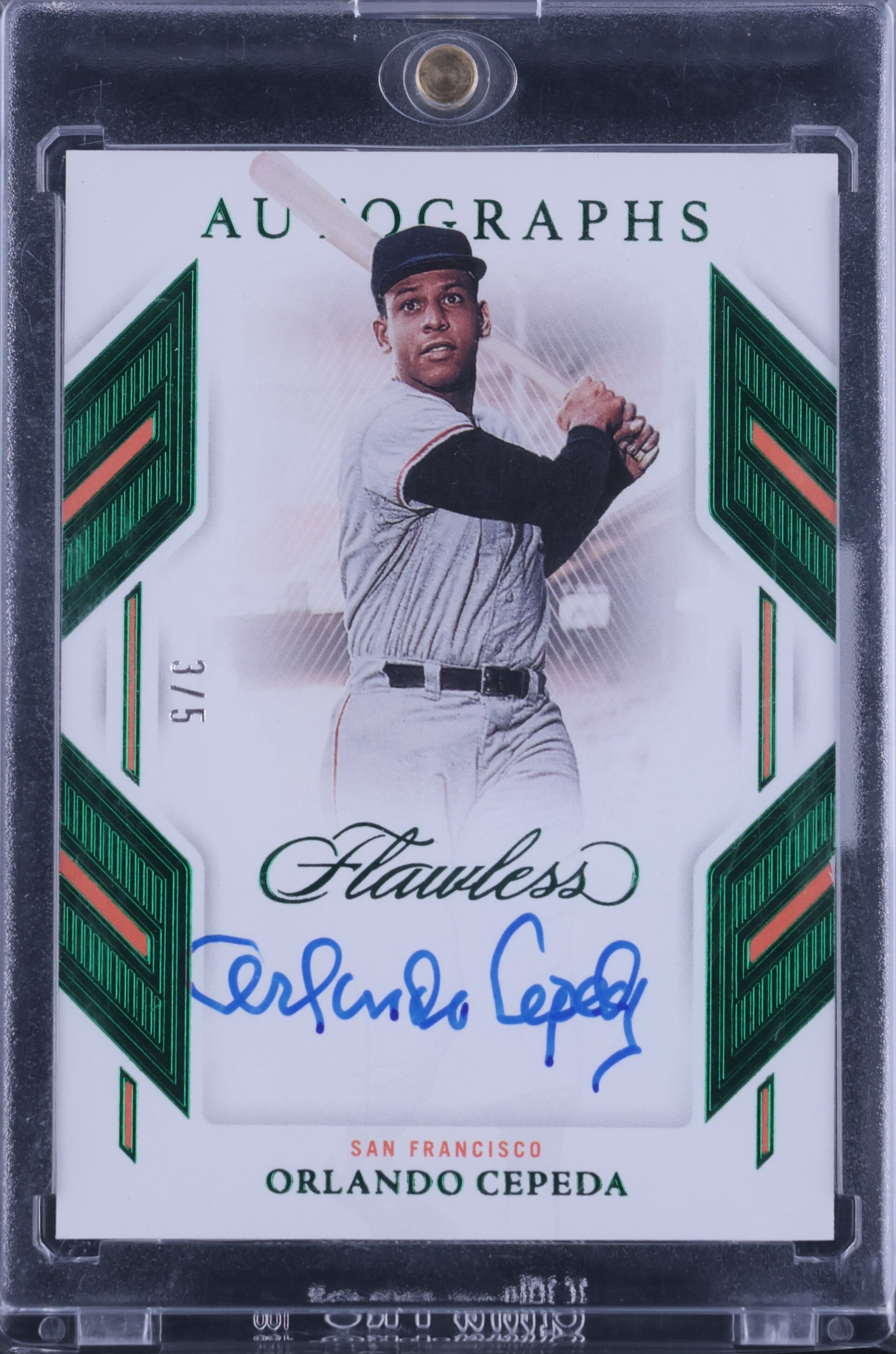 2023 Panini Flawless Emerald Orlando Cepeda AUTO /5 #FA-OC CGC