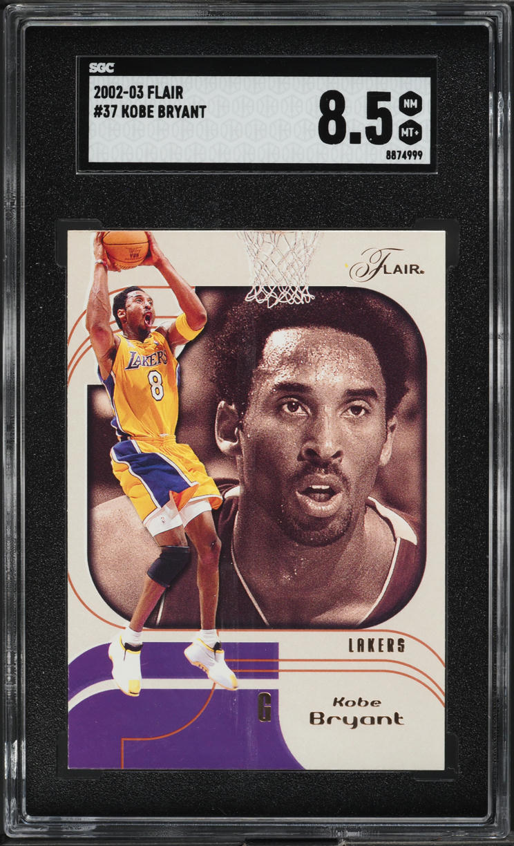 2002 Flair Basketball Kobe Bryant #37 SGC 8.5 NM-MT+