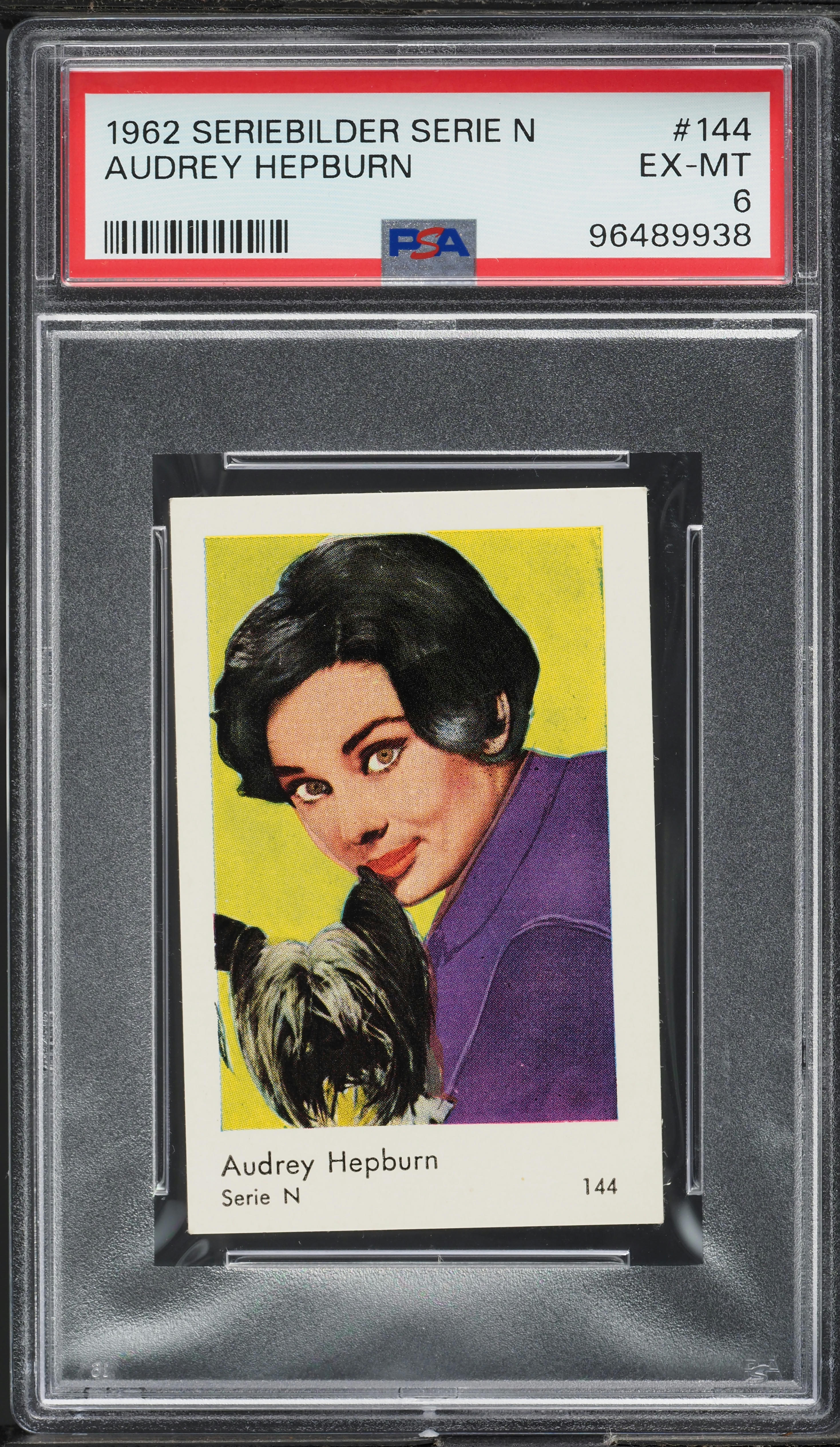 1962 Seriebilder Serie N Audrey Hepburn #144 PSA 6 EXMT on